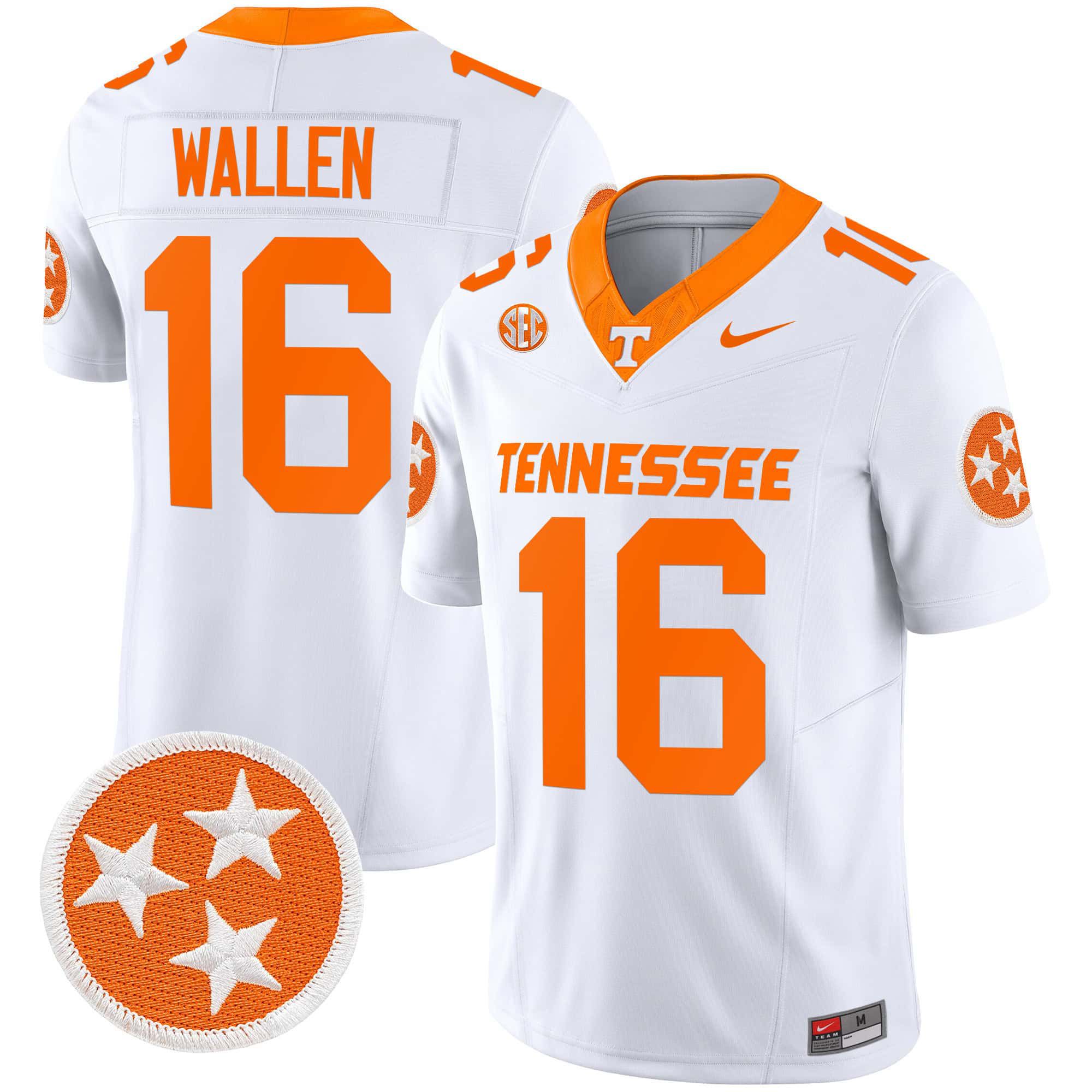 Men Tennessee Volunteers #16 Wallen White 2024 Nike Vapor Limited NCAA Jersey->ncaa teams->NCAA Jersey